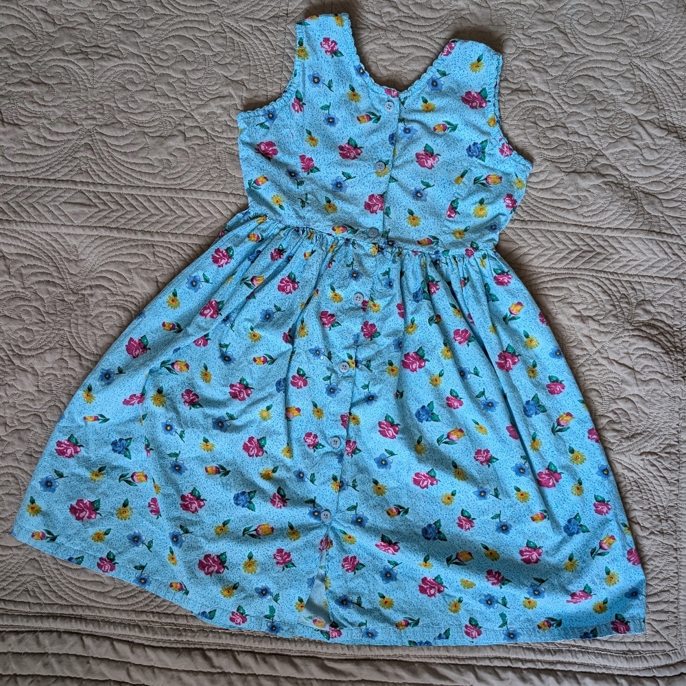 Vintage kids blue floral sundress
